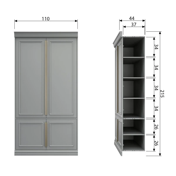 BePureHome Opbergkast Met Lambrisering - Afbeelding 9