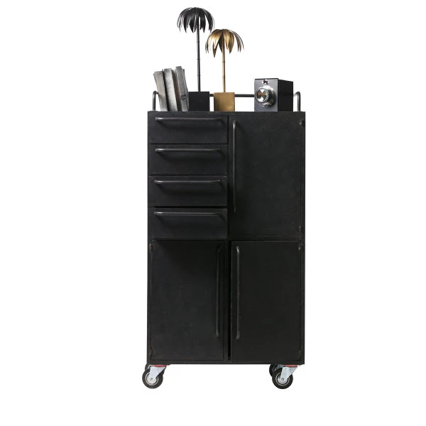 BePureHome Zwarte Kast Op Wielen - Afbeelding 7