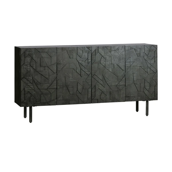 BePureHome Zwart Dressoir Houtsnijwerk - Afbeelding 7