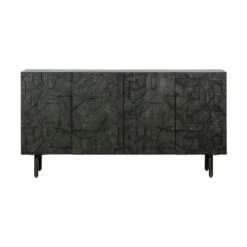 BePureHome Zwart Dressoir Houtsnijwerk