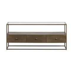 BePureHome Gouden Tv-meubel Met Glas