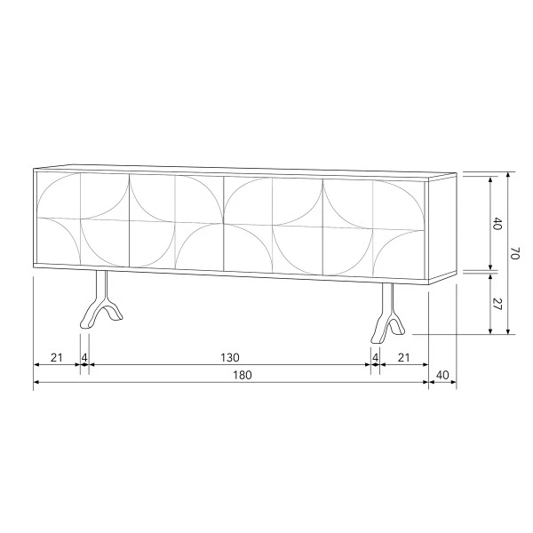 BePureHome Dressoir Mangohout Walnoot - Afbeelding 8