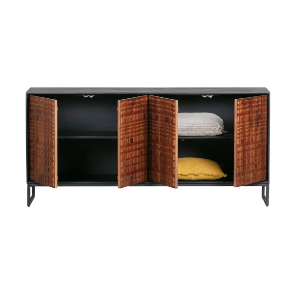 BePureHome Dressoir Walnoot En Zwart - Afbeelding 7