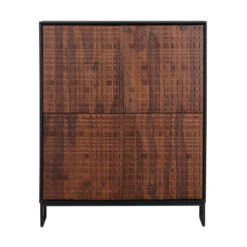 BePureHome Wandkast Walnoot Met Zwart