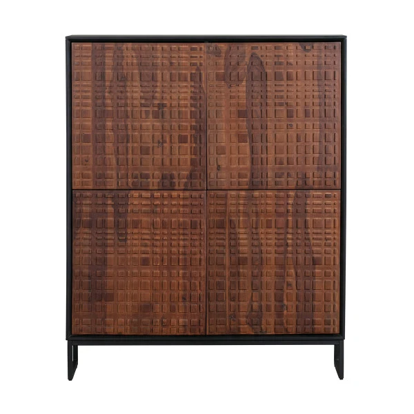 BePureHome Wandkast Walnoot Met Zwart