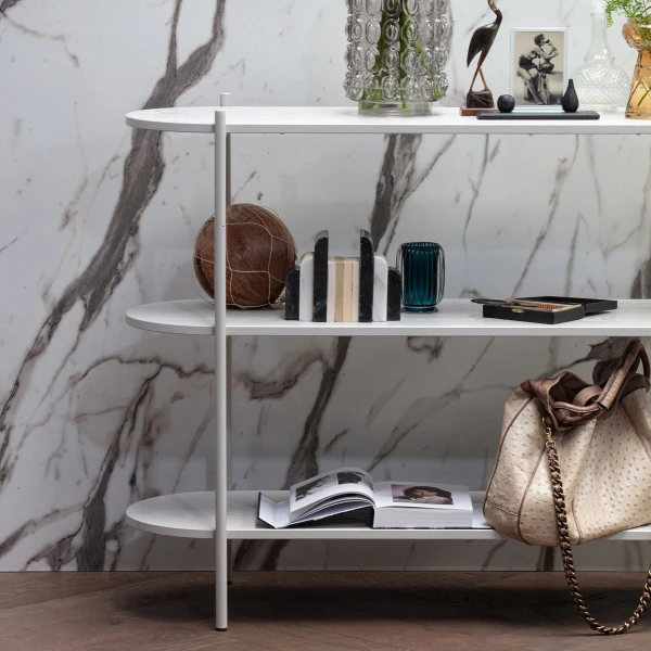 BePureHome Witte Stellingkast Ovaal - Afbeelding 2