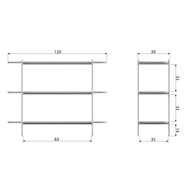 BePureHome Witte Stellingkast Ovaal - Afbeelding 6