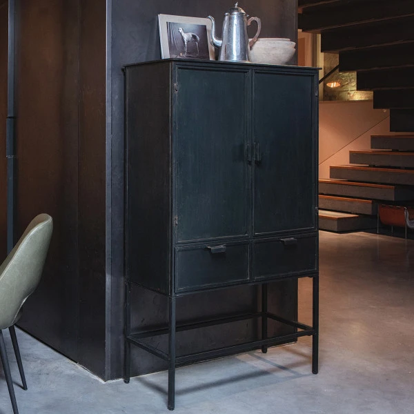 BePureHome IJzeren Wandkast Zwart - Afbeelding 3