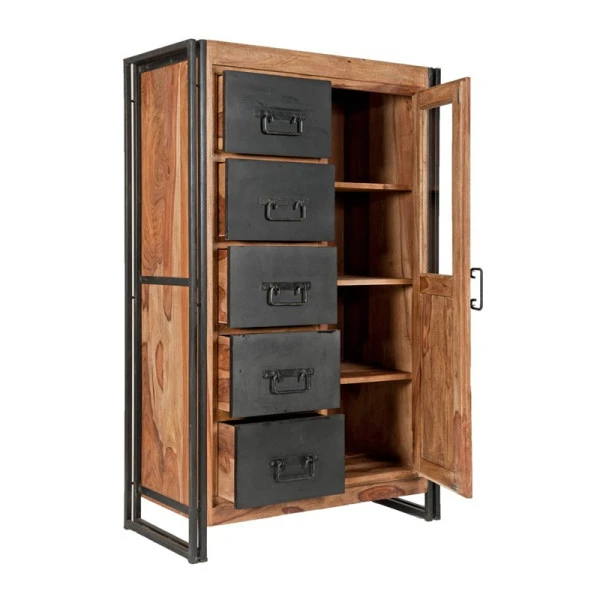 Wandkast Sheesham Hout - Afbeelding 2