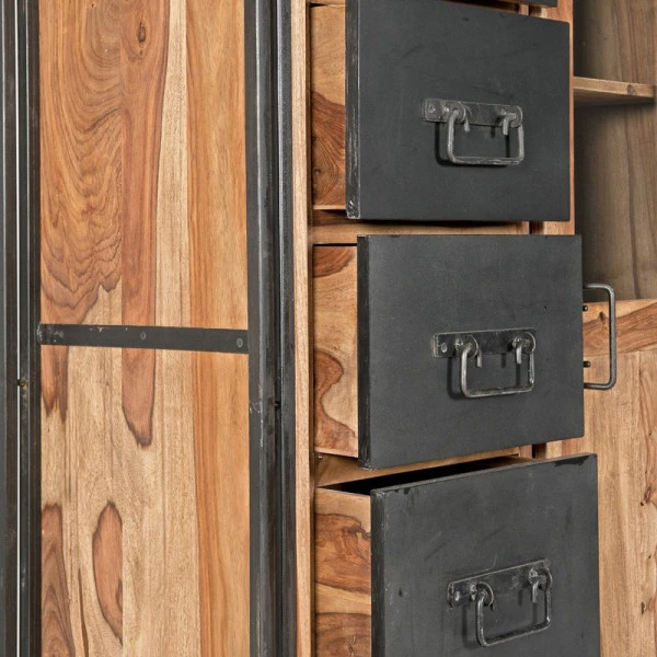 Wandkast Sheesham Hout - Afbeelding 4