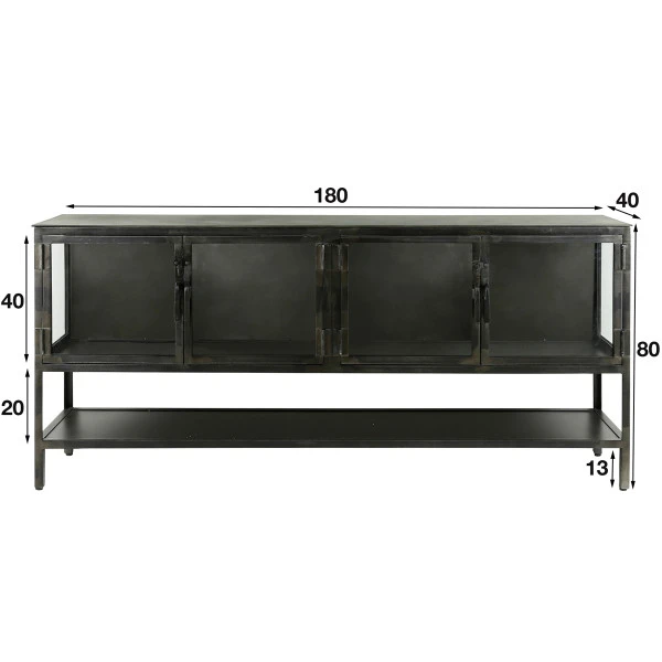 Dressoir Met Glazen Deuren - Afbeelding 5