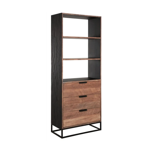 Teak Boekenkast Met Lades - Afbeelding 2