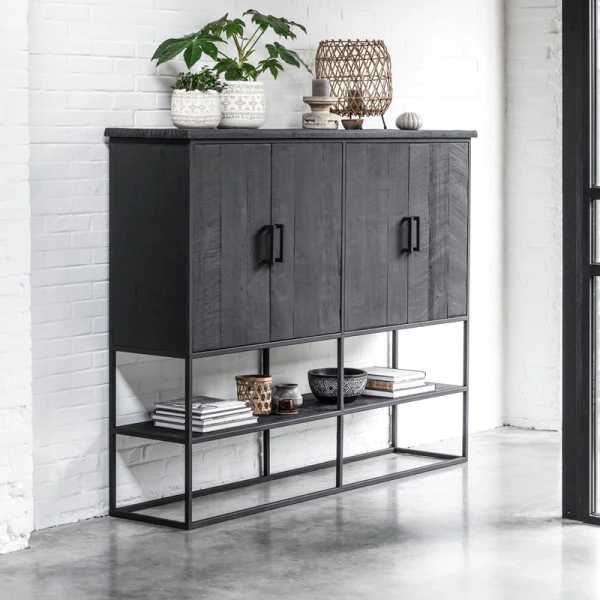 Zwarte Bergkast Teak Large - Afbeelding 3