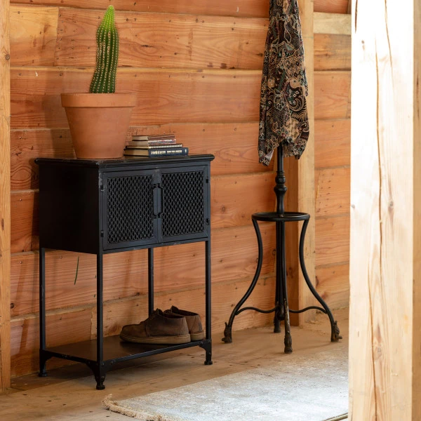 Laag Kastje Zwart Metaal - Afbeelding 9