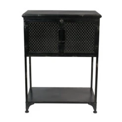 Laag Kastje Zwart Metaal