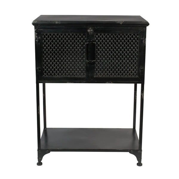 Laag Kastje Zwart Metaal