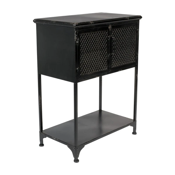 Laag Kastje Zwart Metaal - Afbeelding 2