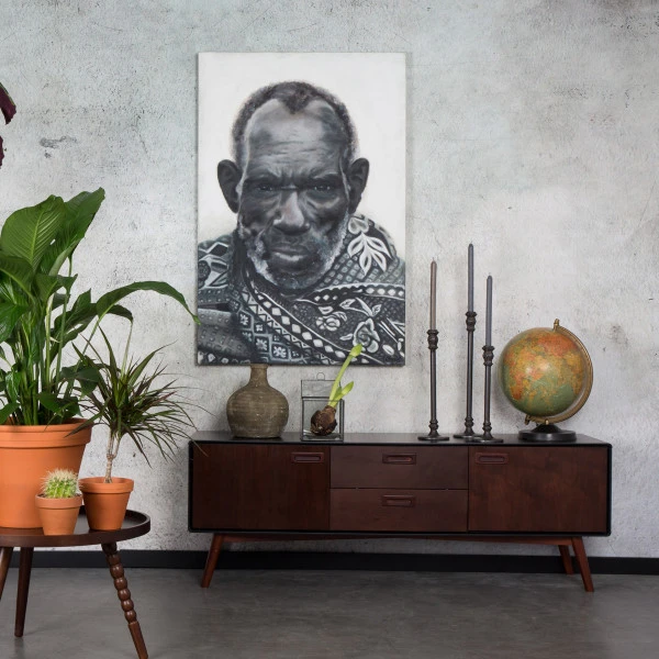 Vintage Tv-meubel Donker Hout - Afbeelding 4