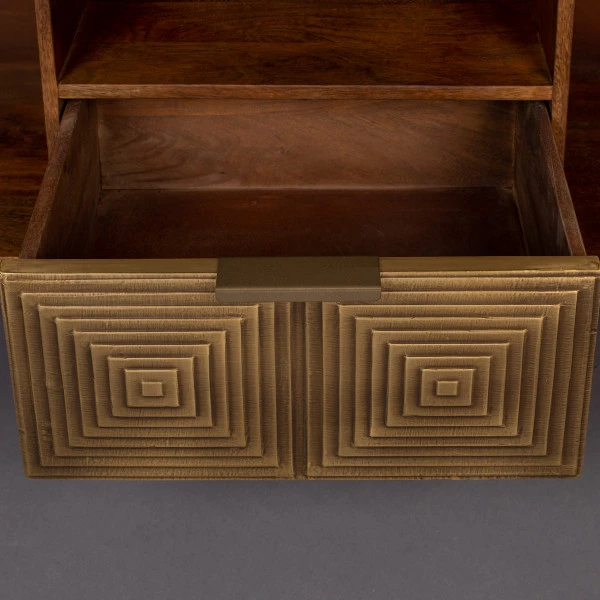 Tv-meubel Mangohout Goud - Afbeelding 7