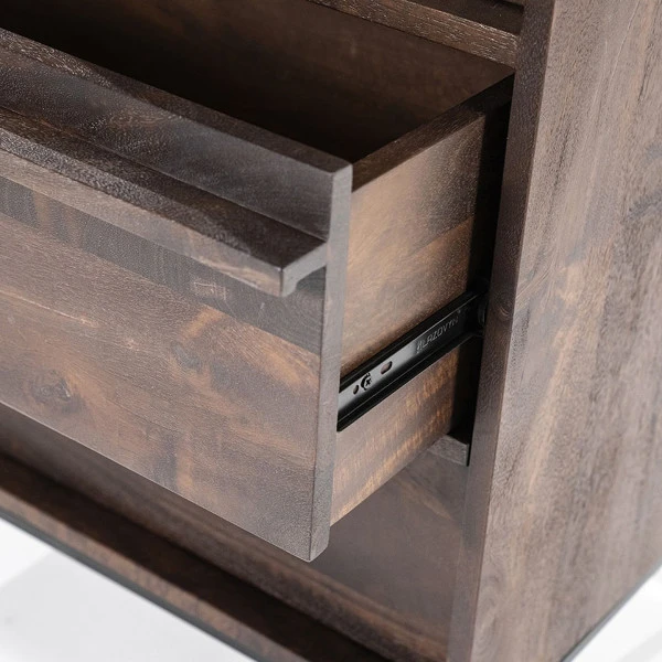 Smalle Kast Donker Mango Hout - Afbeelding 5