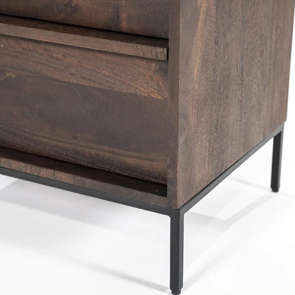 Smalle Kast Donker Mango Hout - Afbeelding 8