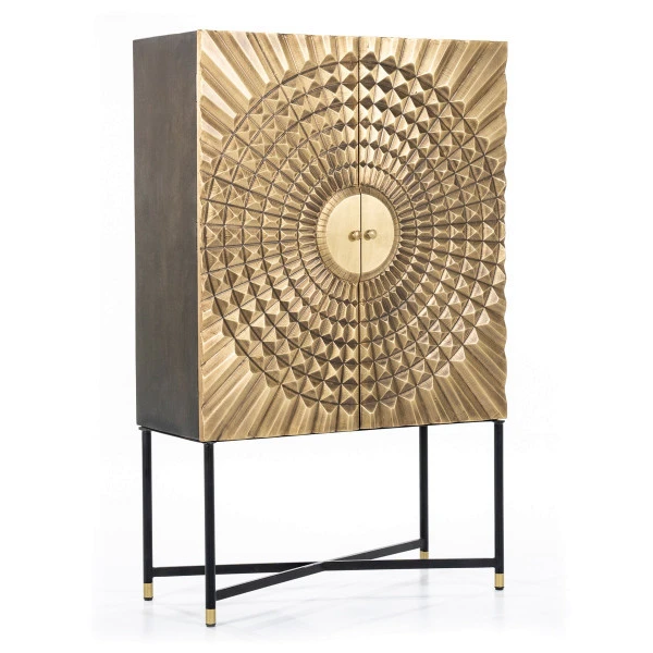 Gouden Kast Op Hoge Poten