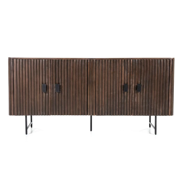 Dressoir Met Ronde Hoeken Donkerbruin - Afbeelding 2