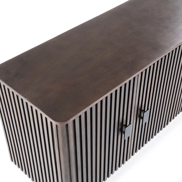 Dressoir Met Ronde Hoeken Donkerbruin - Afbeelding 5