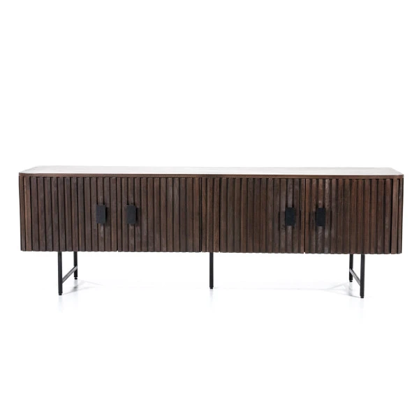 Tv-meubel Ronde Hoeken Donkerbruin - Afbeelding 2