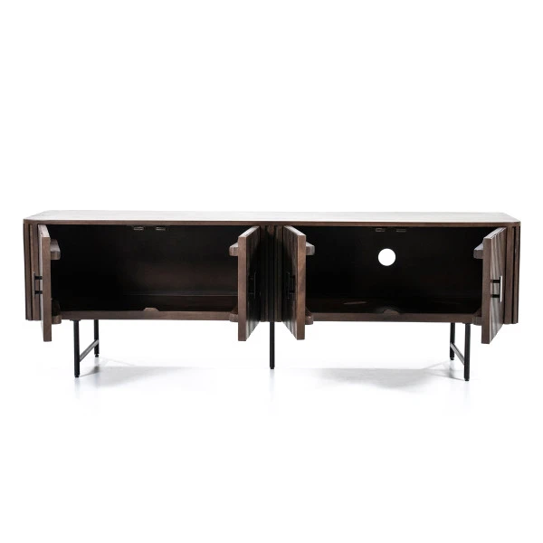 Tv-meubel Ronde Hoeken Donkerbruin - Afbeelding 4