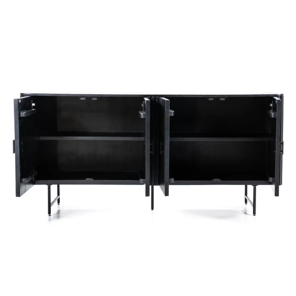 Zwart Dressoir Met Ronde Hoeken - Afbeelding 4