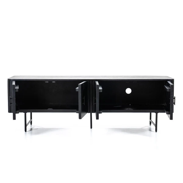Zwart Tv-meubel Ronde Hoeken - Afbeelding 4