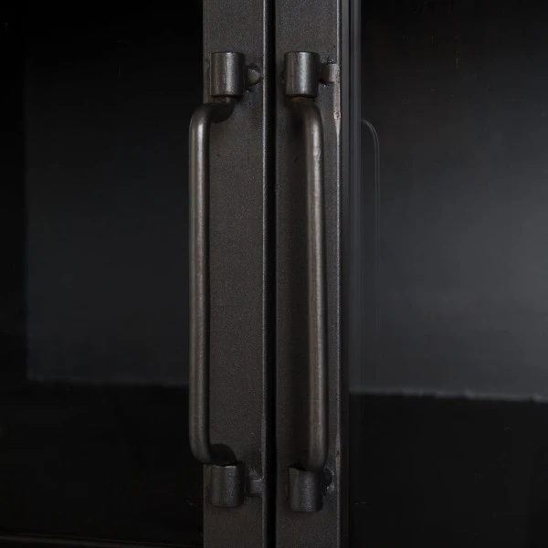 Vitrinekast Staal En Hout - Afbeelding 5