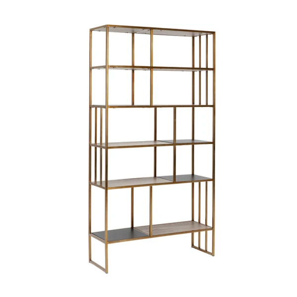 Vakkenkast Koper, Marmer En Hout - Afbeelding 3