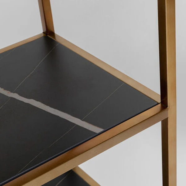 Vakkenkast Koper, Marmer En Hout - Afbeelding 8