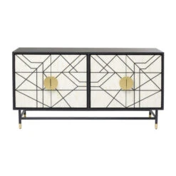 Design Dressoir Zwart-wit Met Goud