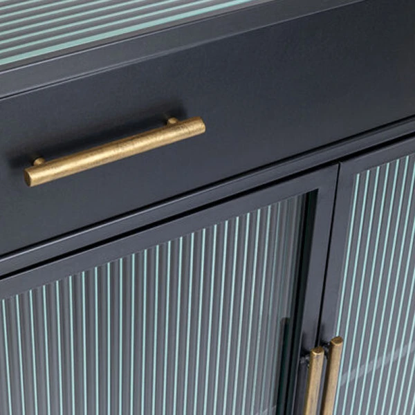 Zwarte Stellingkast Ribbelglas - Afbeelding 7