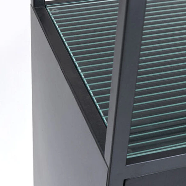 Zwarte Stellingkast Ribbelglas - Afbeelding 8