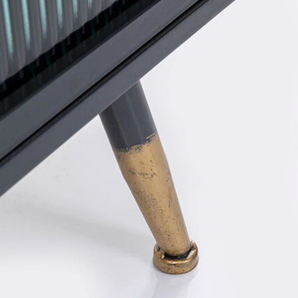 Zwarte Stellingkast Ribbelglas - Afbeelding 10