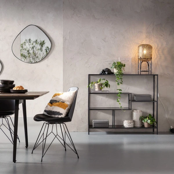 Laag Wandrek Staal Met Glas