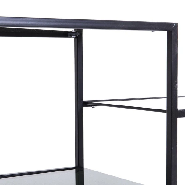 Laag Wandrek Staal Met Glas - Afbeelding 2