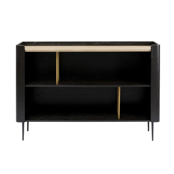 Zwart Design Dressoir Open Vakken - Afbeelding 2