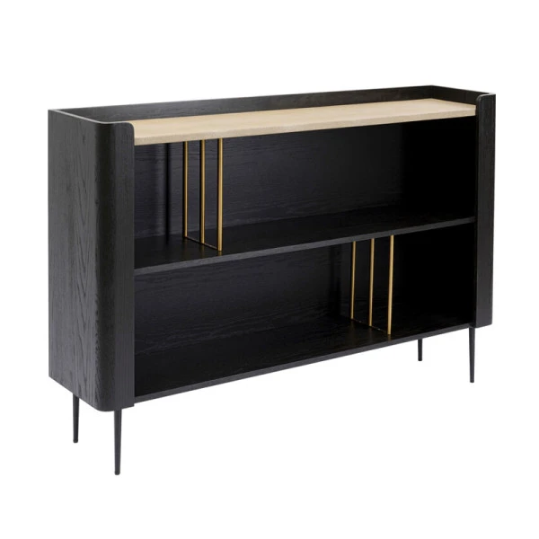 Zwart Design Dressoir Open Vakken - Afbeelding 3