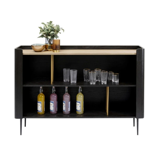 Zwart Design Dressoir Open Vakken