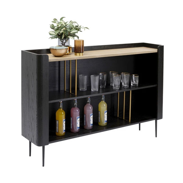 Zwart Design Dressoir Open Vakken - Afbeelding 5