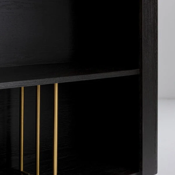 Zwart Design Dressoir Open Vakken - Afbeelding 9