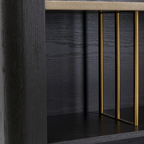 Zwart Design Dressoir Open Vakken - Afbeelding 8