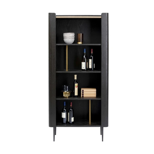 Zwarte Design Vakkenkast