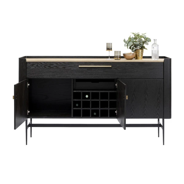 Zwarte Design Wijnkast Dressoir - Afbeelding 3