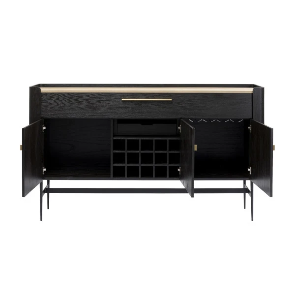 Zwarte Design Wijnkast Dressoir - Afbeelding 5